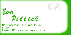 eva pillich business card